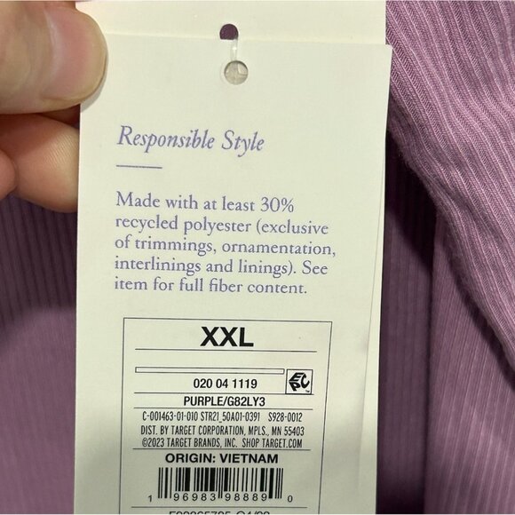 Stars Above NWT Beautifully Soft Ribbed Pink Slip Lounge Dress SZ XXL - Picture 7 of 9